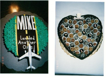 Pilot's Birthday Cake & Chocolate Tray w/ 12 Flavors of Truffles