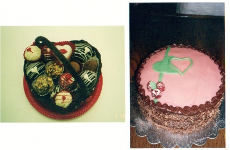 Small Chocolate/Strawberry Basket  &  Raspberry Torte