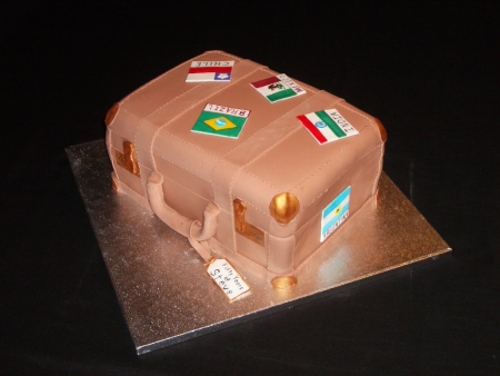 Fondant Suitcase Carrot Cake