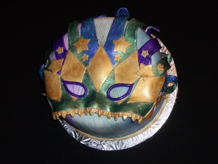 Mardi Gras Mask Summer Fruit Fondant Torrte
